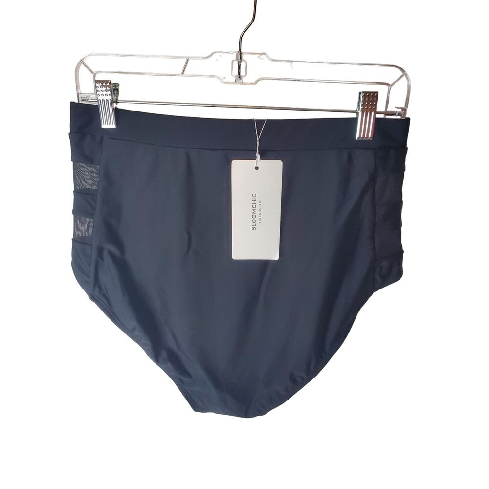 BloomChic Black High Waist Swim Bottom, Size 12/Large, NWT